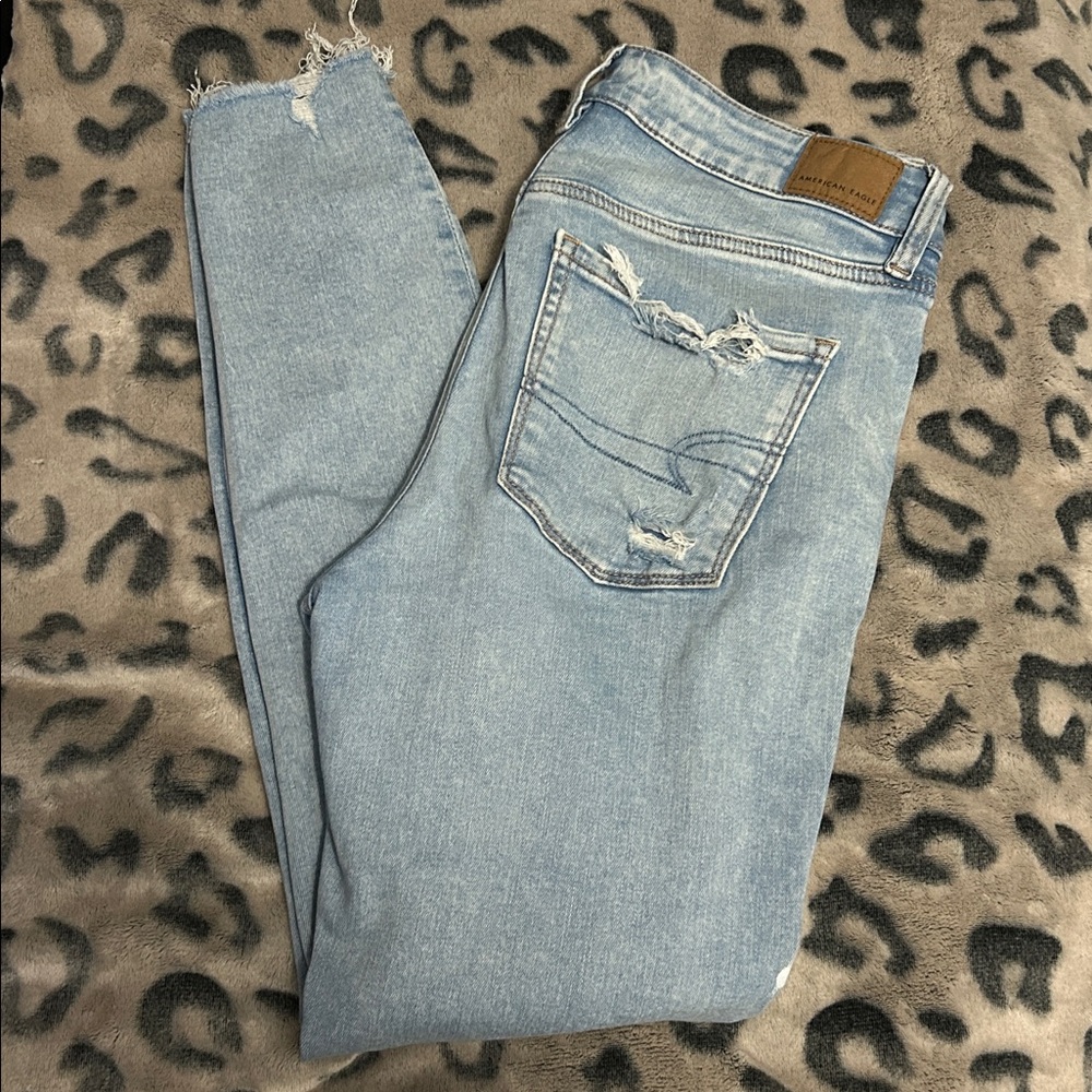 Light Blue Distressed Jeans